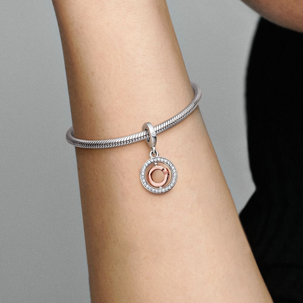 Charm Mensagem de Amor Rotativo de Dois Tons