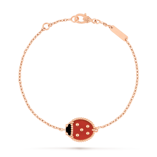 Pulseira Lucky Spring Joaninha Com Asas Fechadas